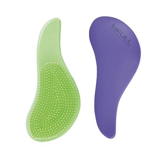 Perie pentru Descalcit Parul - Detangler Brush Soft Touch Purpura - Bifull