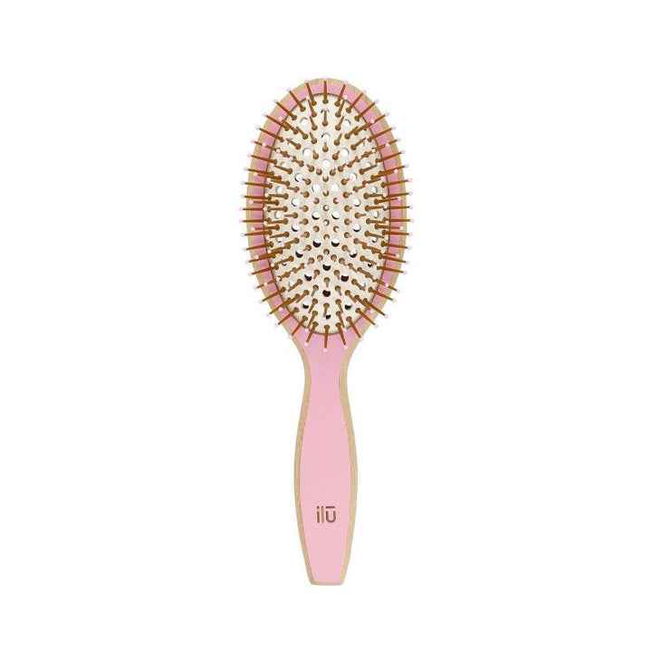 Perie pentru Descalcit Parul din Bambus - BambooM Pink Flamingo Detangle Brush - Ilu