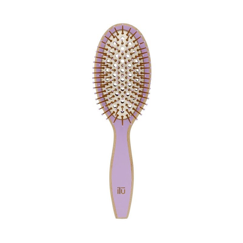 Perie pentru Descalcit Parul din Bambus - BambooM Wild Lavender Detangle Brush - Ilu - HNIcosmetice.ro
