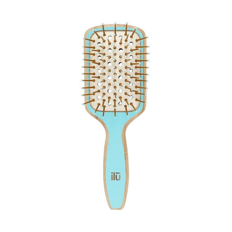 Perie pentru Descalcit Parul din Bambus - BambooM Ocean Breeze Detangle Brush - Ilu - HNIcosmetice.ro