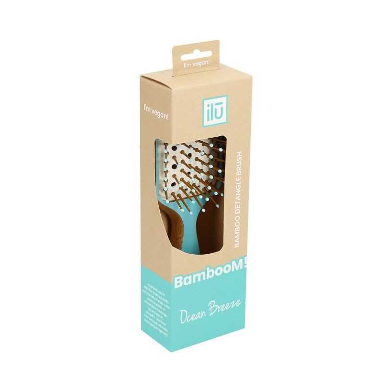 Perie pentru Descalcit Parul din Bambus - BambooM Ocean Breeze Detangle Brush - Ilu