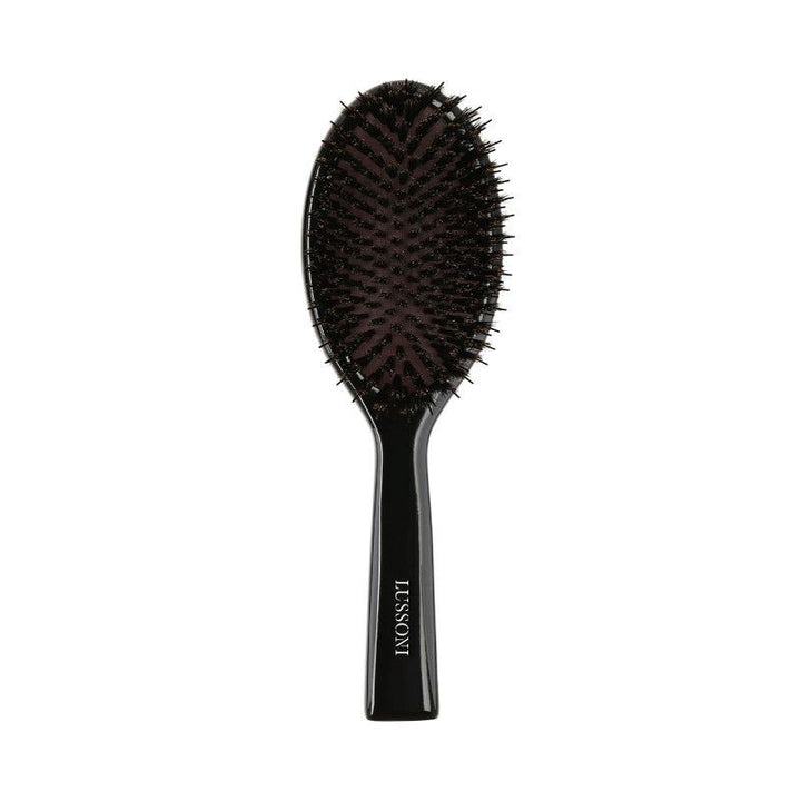 Perie pentru Descalcit Parul din Lemn si Par de Mistret - Natural Style Oval Hair Brush - Lussoni