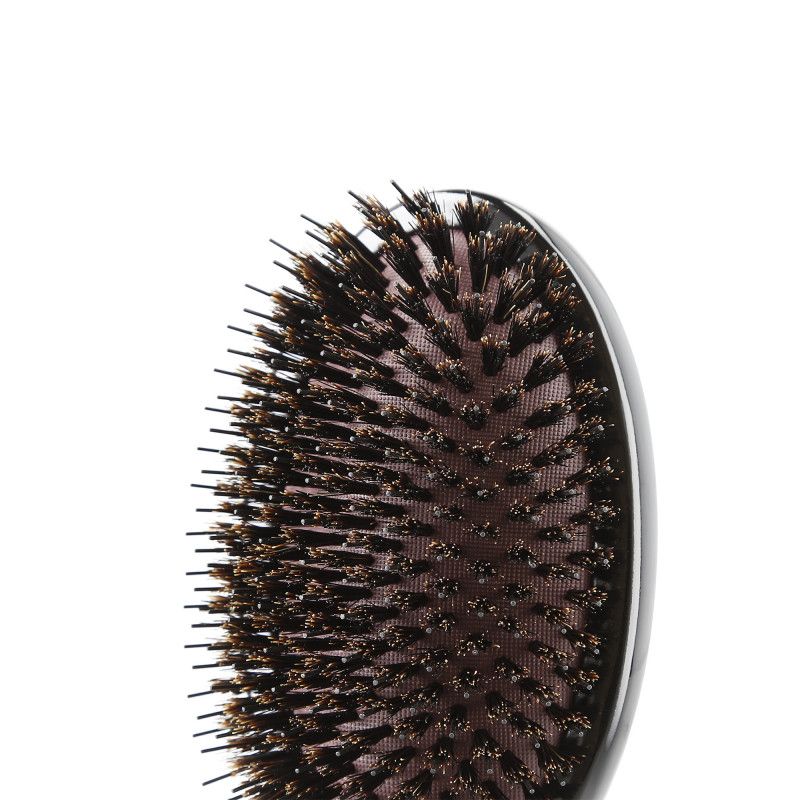 Perie pentru Descalcit Parul din Lemn si Par de Mistret - Natural Style Oval Hair Brush - Lussoni