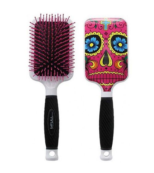Perie pentru Descalcit Parul - Skull Pink - Bifull - HNIcosmetice.ro