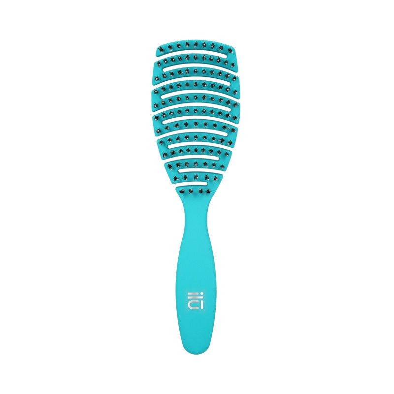 Perie pentru Descalcit si Uscat Parul - Flexible Vent Ocean Blue Brush - Ilu