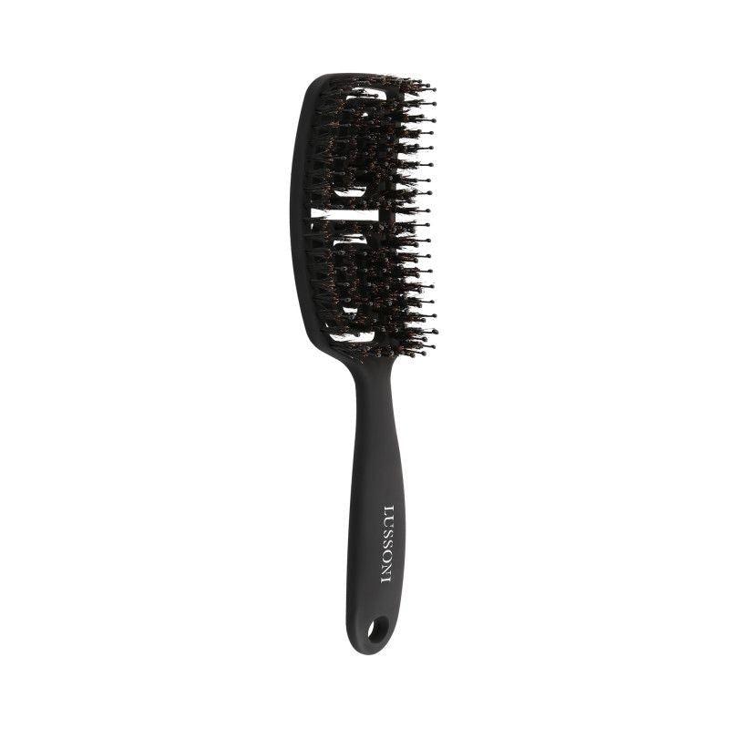 Perie pentru Descalcit si Uscat Parul - Labyrinth Natural Bristles Small Hair Brush - Lussoni