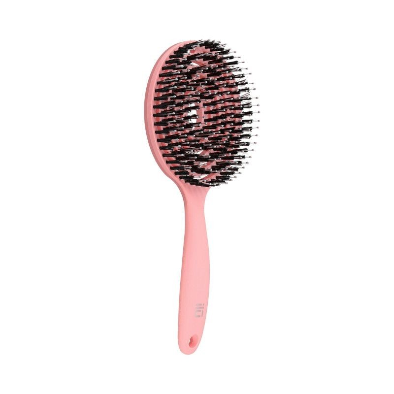 Perie pentru Descalcit si Uscat Parul - Lollipop Candy Pink Detangling Brush - Ilu