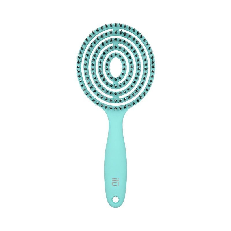 Perie pentru Descalcit si Uscat Parul - Lollipop Candy Ocean Blue Detangling Brush - Ilu - HNIcosmetice.ro
