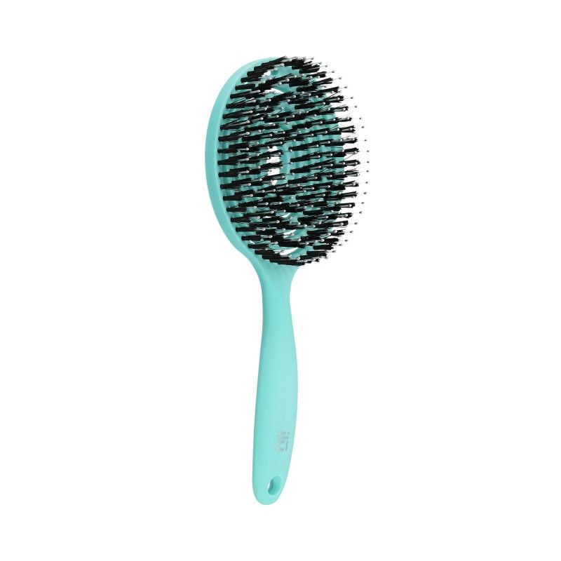 Perie pentru Descalcit si Uscat Parul - Lollipop Candy Ocean Blue Detangling Brush - Ilu