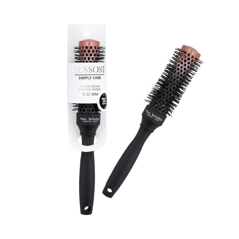 Perie Rotunda Ceramica Ionica - Simple Care Ceramic Ionic Hair Brush 32mm - Lussoni - HNIcosmetice.ro