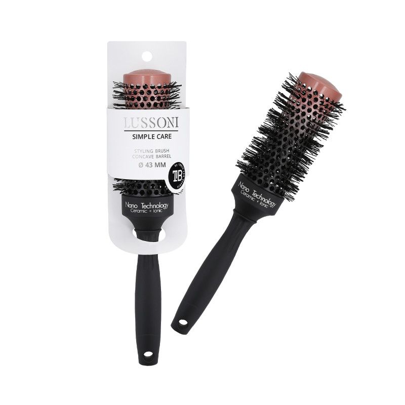 Perie Rotunda Ceramica Ionica - Simple Care Ceramic Ionic Hair Brush 43mm - Lussoni - HNIcosmetice.ro