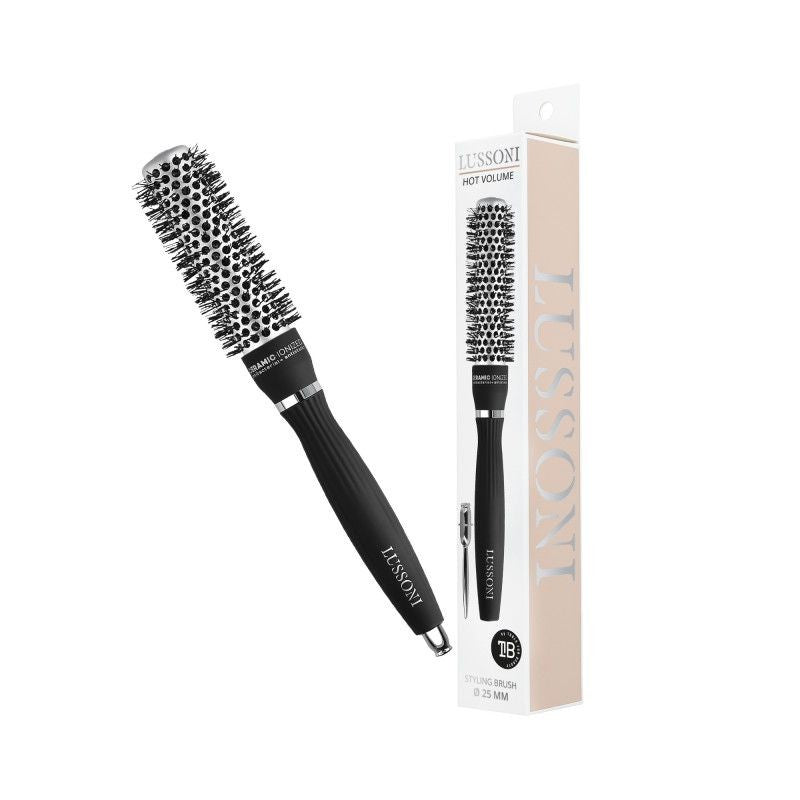 Perie Rotunda din Ceramica - Hot Volume Hair Brush 25mm - Lussoni - HNIcosmetice.ro