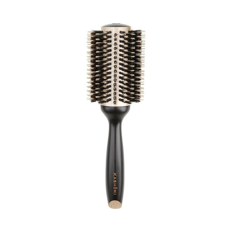 Perie Rotunda din Ceramica - Natural Beauty Wooden Round Brush No. 38 - Kashoki - HNIcosmetice.ro