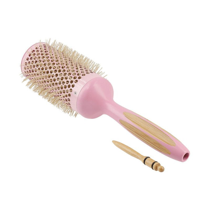 Perie Rotunda din Ceramica si Bambus - BambooM Pink Flamingo Styling Brush No. 52 - Ilu