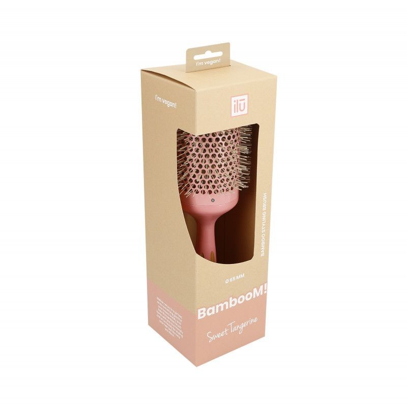 Perie Rotunda din Ceramica si Bambus - BambooM Sweet Tangerine Styling Brush No. 65 - Ilu