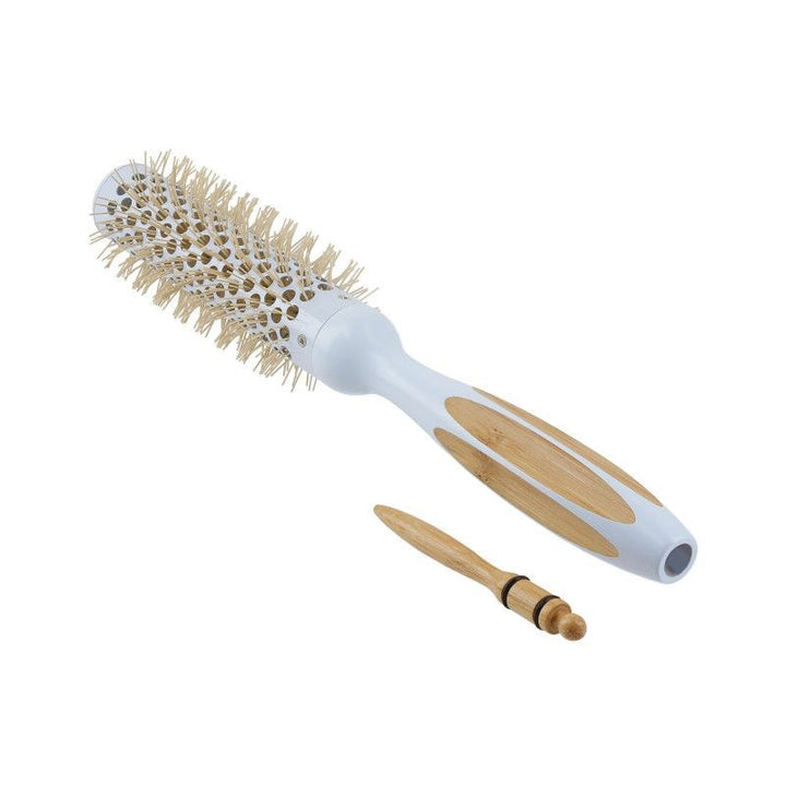 Perie Rotunda din Ceramica si Bambus - BambooM True Blue Styling Brush No. 25 - Ilu