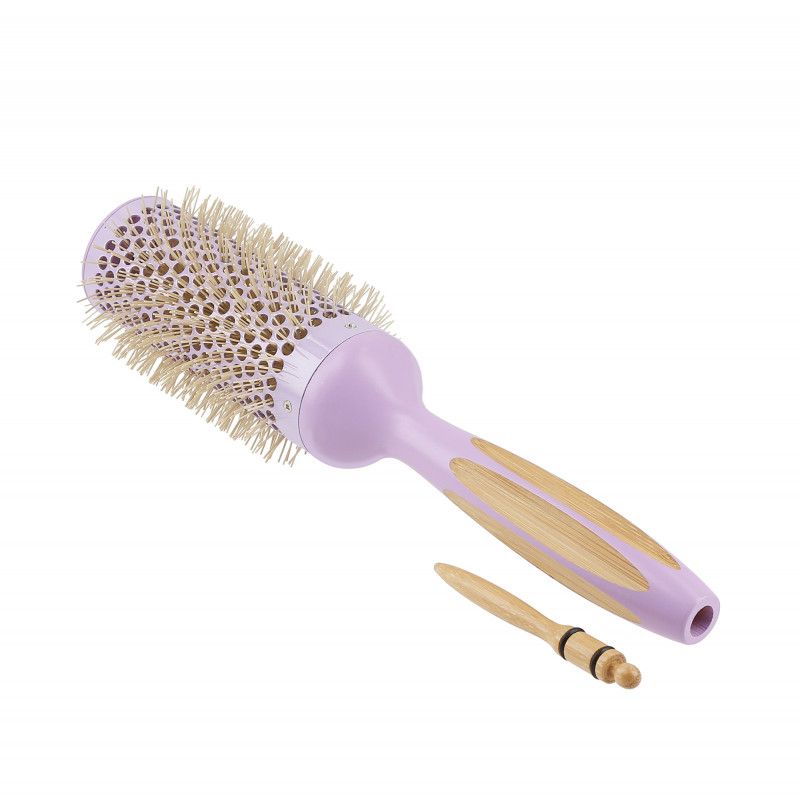 Perie Rotunda din Ceramica si Bambus - BambooM Wild Lavender Styling Brush No. 43 - Ilu