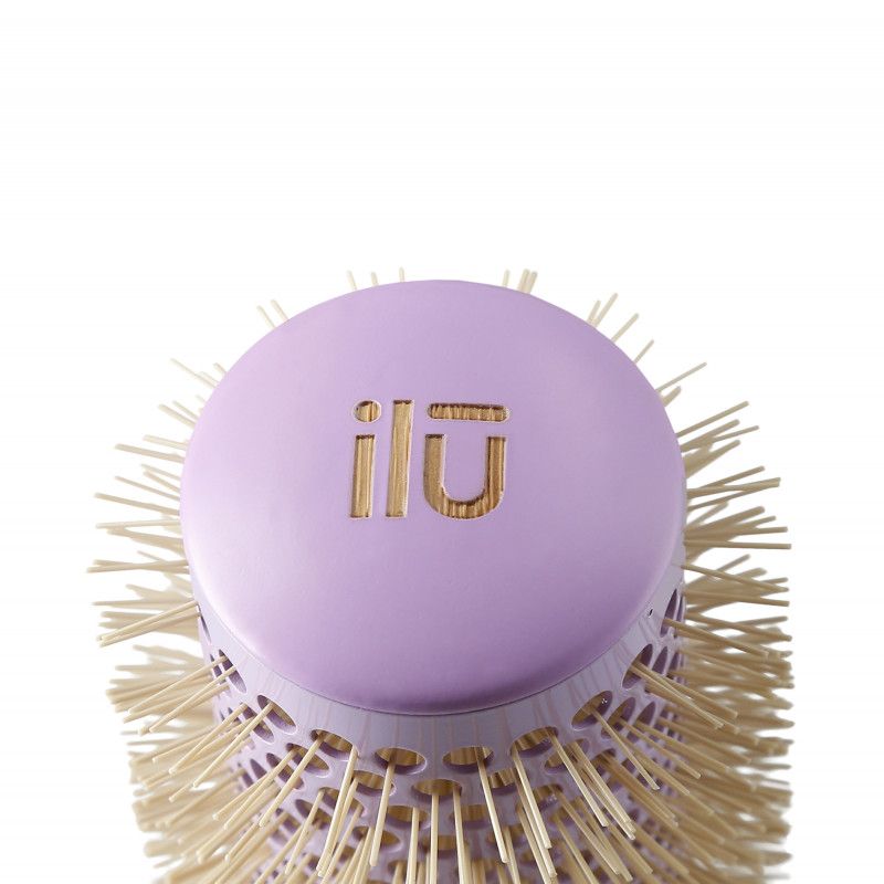 Perie Rotunda din Ceramica si Bambus - BambooM Wild Lavender Styling Brush No. 43 - Ilu