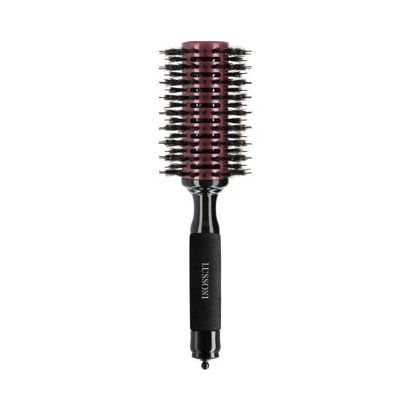 Perie Rotunda din Lemn si Par de Mistret - Natural Style Hair Brush 38mm - Lussoni - HNIcosmetice.ro