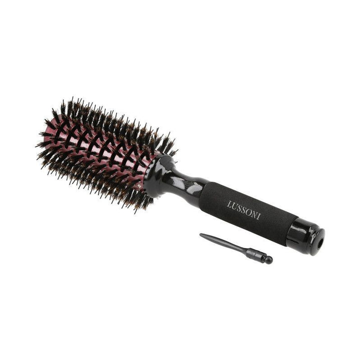 Perie Rotunda din Lemn si Par de Mistret - Natural Style Hair Brush 38mm - Lussoni