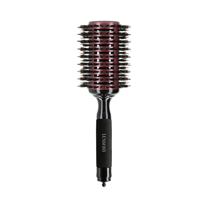 Perie Rotunda din Lemn si Par de Mistret - Natural Style Hair Brush 50mm - Lussoni - HNIcosmetice.ro