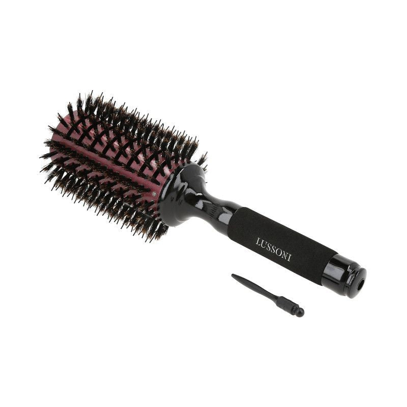 Perie Rotunda din Lemn si Par de Mistret - Natural Style Hair Brush 50mm - Lussoni