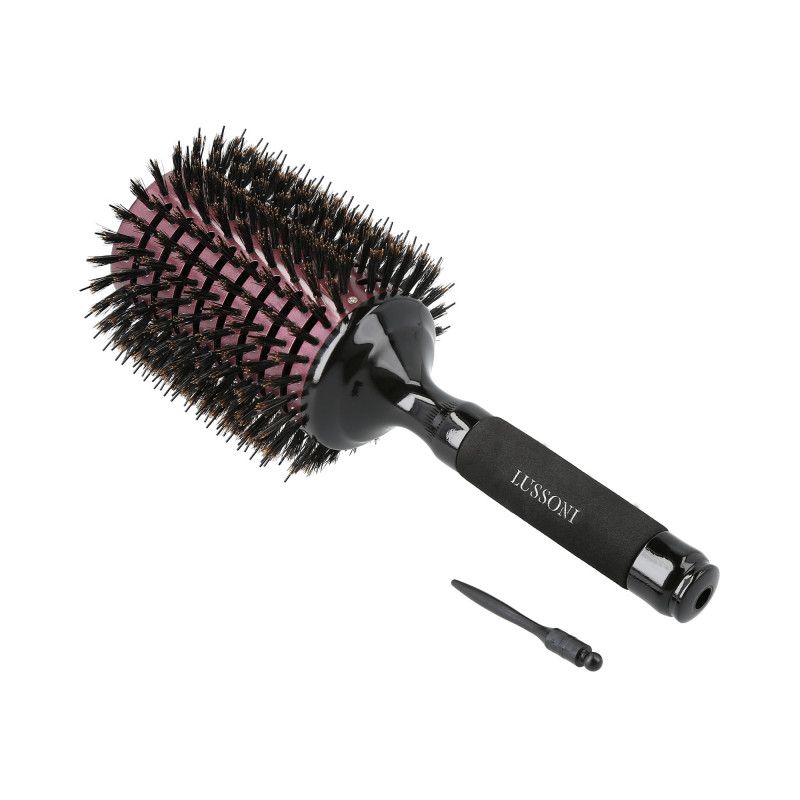 Perie Rotunda din Lemn si Par de Mistret - Natural Style Hair Brush 65mm - Lussoni