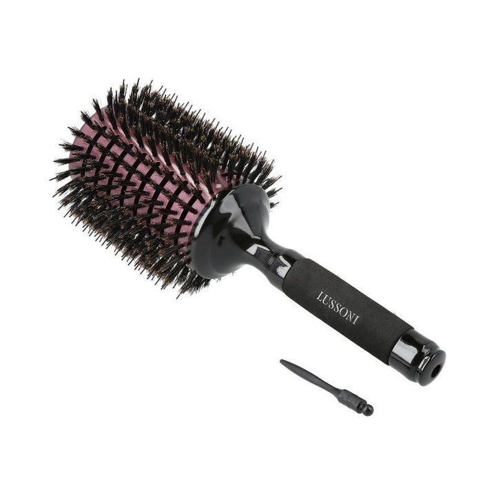 Perie Rotunda din Lemn si Par de Mistret - Natural Style Hair Brush 65mm - Lussoni