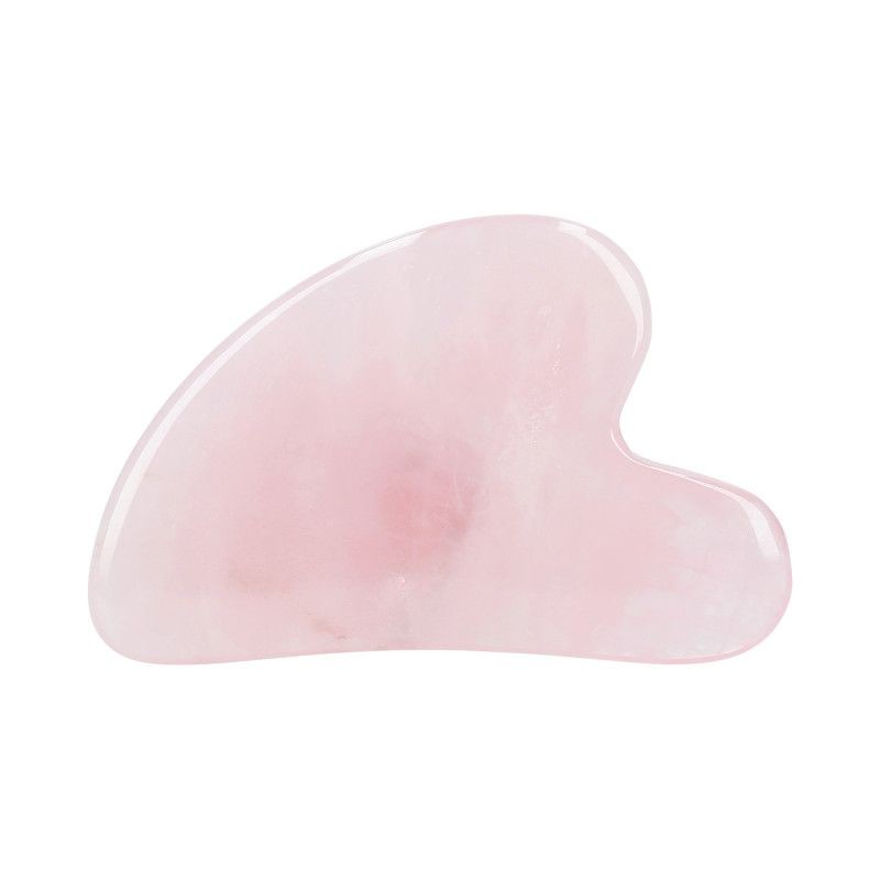 Piatra Gua Sha  din Cuart Roz pentru Masaj Facial - Rose Quartz Gua Sha Stone - Ilu