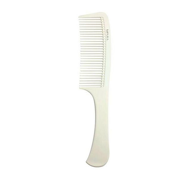 Pieptene Alb Flexibil pentru Coafura cu Maner Clasic - Blanco - Handle Comb No. 003 - Bifull - HNIcosmetice.ro