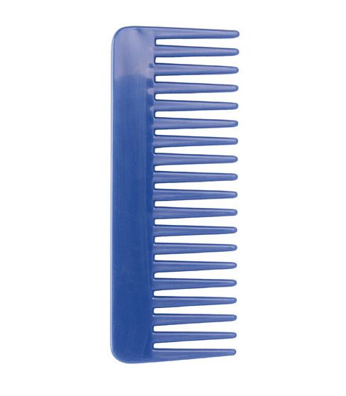 Pieptene Albastru Flexibil pentru Descalcire cu Dinti Mari si Rari - Blue - Big Wide-Toothed Comb No. 116 - Bifull - HNIcosmetice.ro
