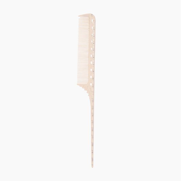 Pieptene cu Rigla pentru Coafura cu Coada de Soarece Lunga - Measure Comb 21cm - Pin Tail Comb No. 02 - Bifull - HNIcosmetice.ro