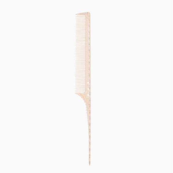 Pieptene cu Rigla pentru Coafura cu Coada de Soarece Lunga - Measure Comb 24.5cm - Long Pin Tail Comb No. 01 - Bifull - HNIcosmetice.ro