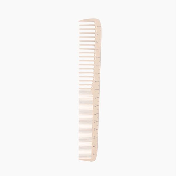Pieptene cu Rigla pentru Coafura si Tuns - Measure Comb 17cm - Cutting Comb with Double Pins No. 08 - Bifull - HNIcosmetice.ro