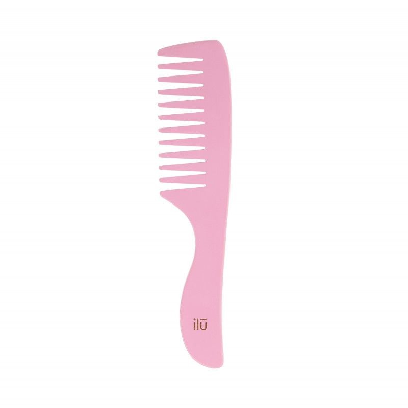 Pieptene din Bambus pentru Descalcit Parul - BambooM Pink Flamingo Detangling Comb - Ilu - HNIcosmetice.ro