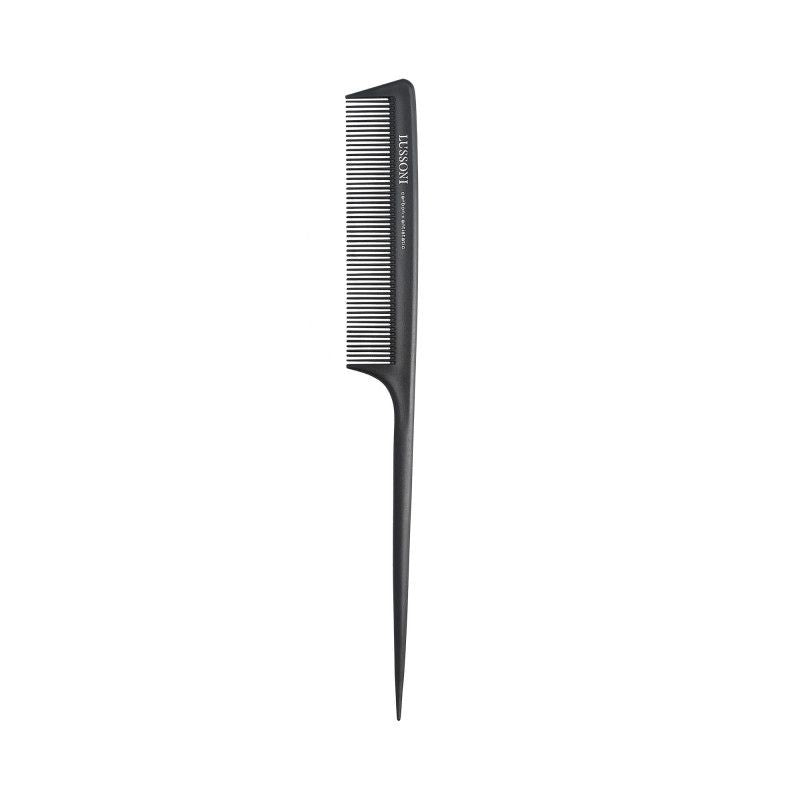Pieptene din Carbon pentru Coafura cu Coada de Soarece - Carbon Antistatic Lift Tail Comb No. 202 - Lussoni - HNIcosmetice.ro