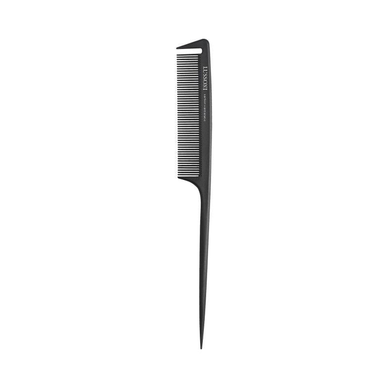 Pieptene din Carbon pentru Coafura cu Coada de Soarece - Carbon Antistatic Lift Tail Hairdressing Comb No. 216 - Lussoni - HNIcosmetice.ro