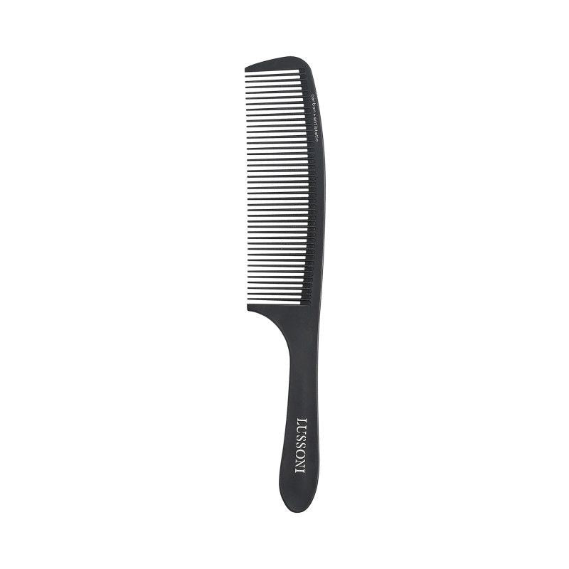 Pieptene din Carbon pentru Coafura cu Maner Clasic - Carbon Antistatic Handle Comb No. 402 - Lussoni - HNIcosmetice.ro