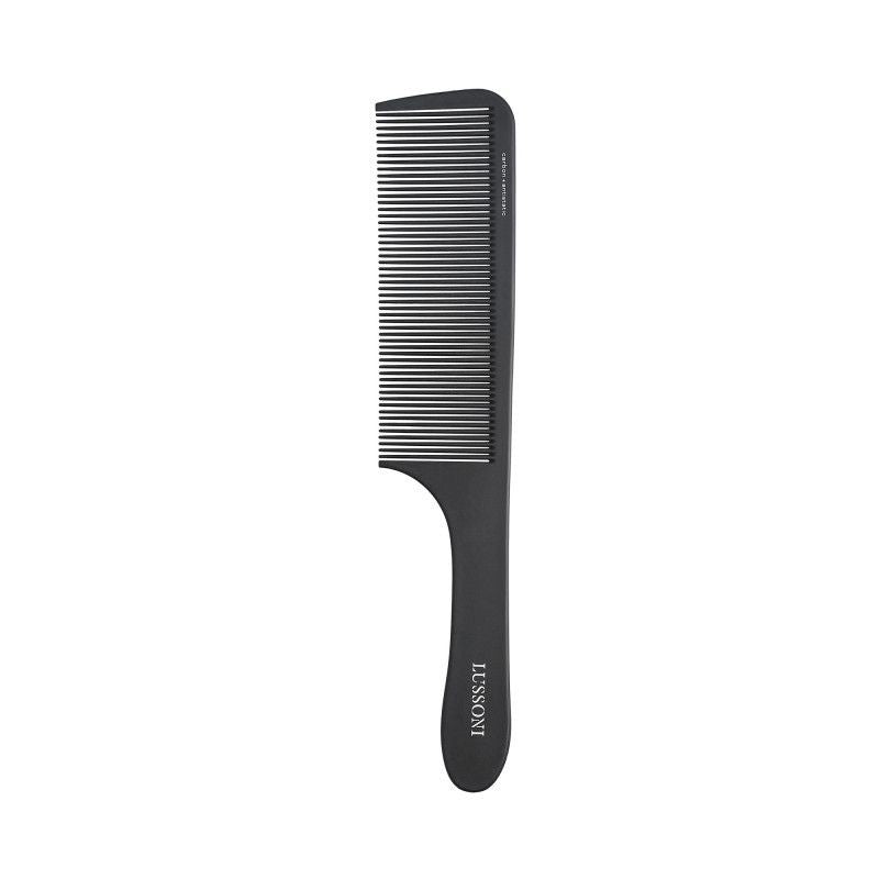 Pieptene din Carbon pentru Coafura si Tuns cu Maner Clasic - Carbon Antistatic Styling and Cutting Handle Comb No. 406 - Lussoni - HNIcosmetice.ro