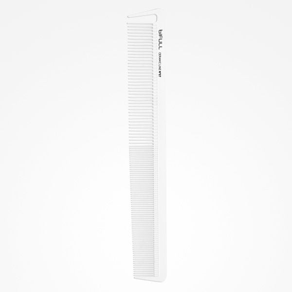 Pieptene din Ceramica pentru Tuns si Aranjat Barbati - Ceramic Line - Cutting Comb For Man No. 07 - Bifull - HNIcosmetice.ro