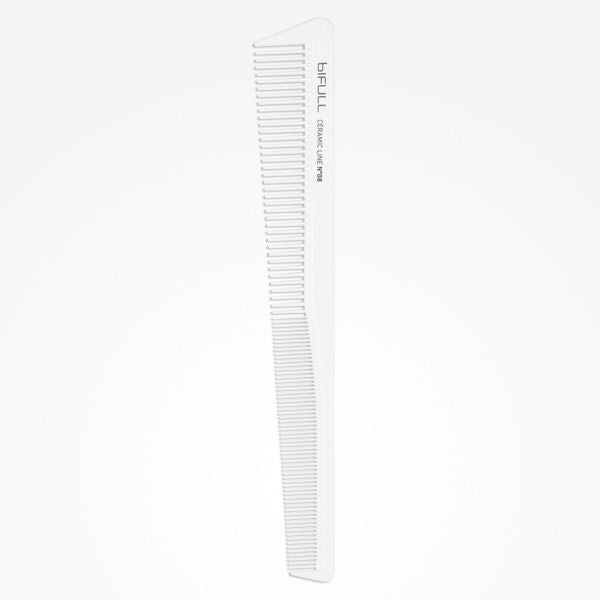 Pieptene din Ceramica pentru Tuns Trapez Mic - Ceramic Line - Small Professional Comb No. 08 - Bifull - HNIcosmetice.ro