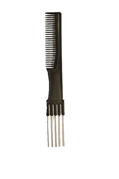 Pieptene Negru Flexibil pentru Coafura cu Cinci Pini Metalici - Classic Line - Comb Styling Five Pins No. 007 - Bifull - HNIcosmetice.ro