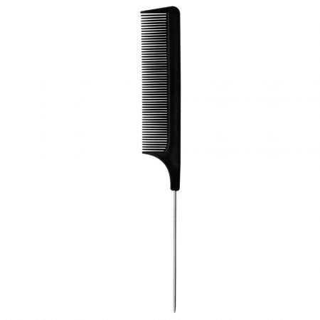 Pieptene Negru Flexibil pentru Coafura cu Coada din Metal - Classic Line - Pin Tail Comb No. 010 - Bifull - HNIcosmetice.ro