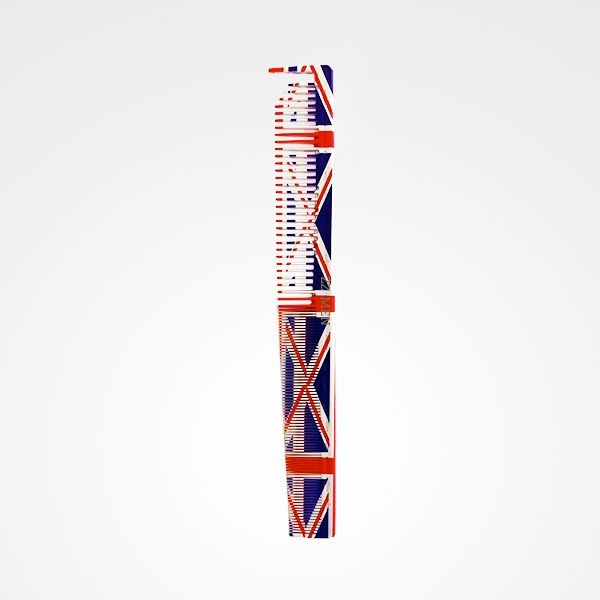 Pieptene pentru Freza Barbati Model "Clasic Cut" - Union Jack - Professional Comb No. 08 - Zzmen - HNIcosmetice.ro