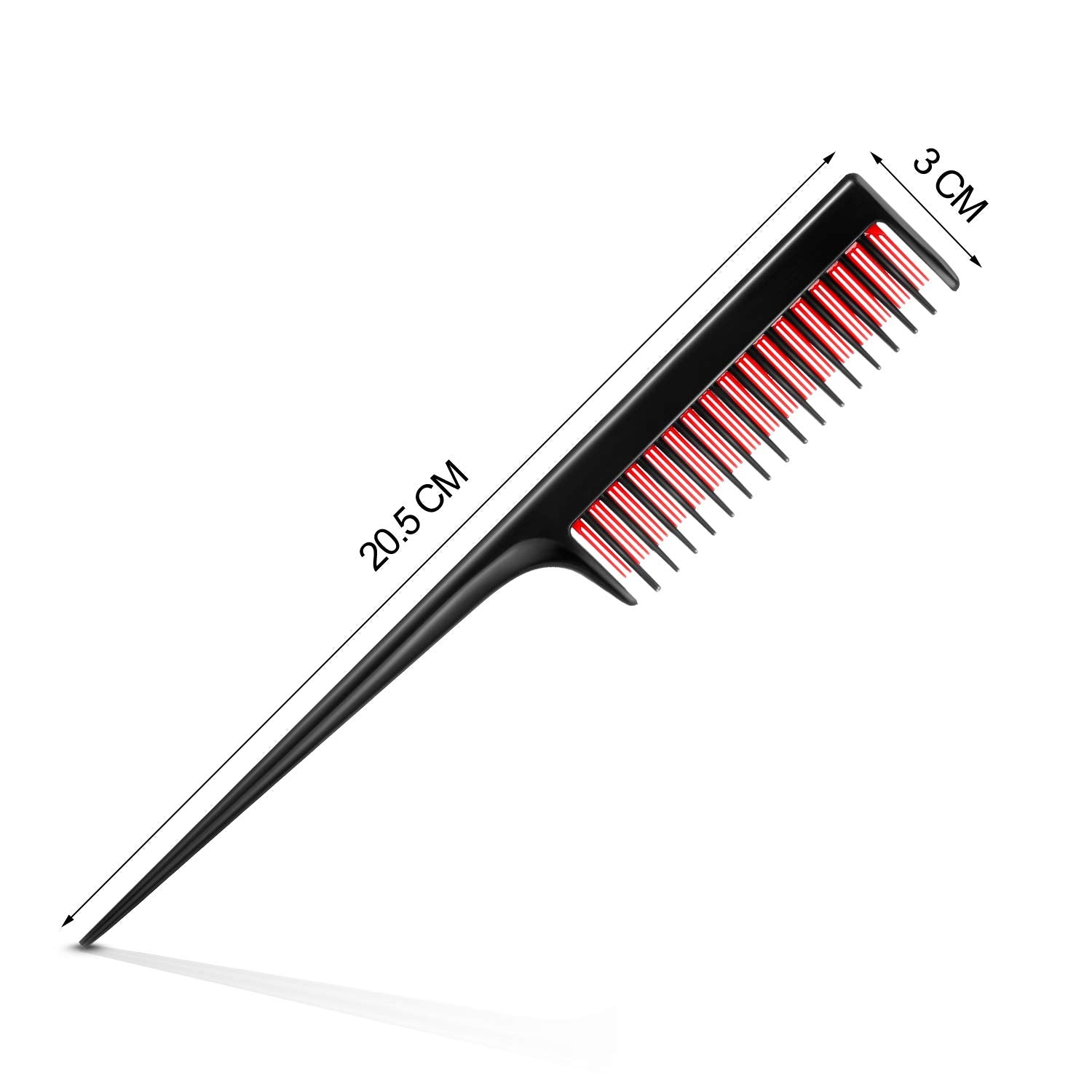 Pieptene pentru Coafura cu Coada si Dinti Inegali Negru - Amy Triple Teasing Comb Black - Bifull