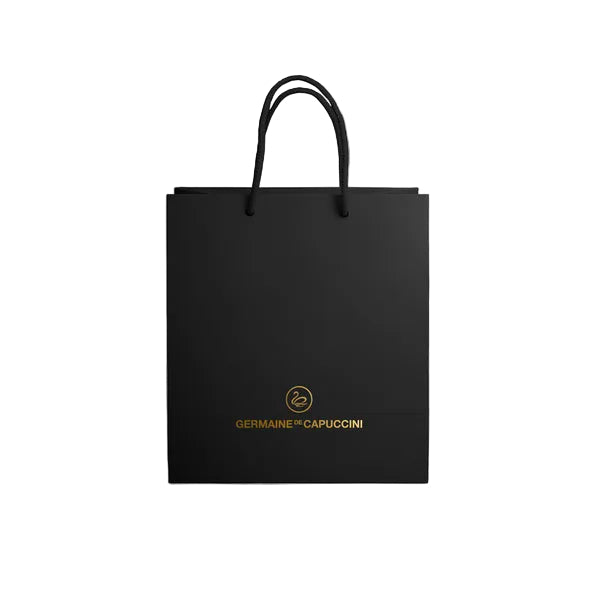 Plasa Corporativa din Hartie - Options Line Corporate Paper Black and Gold Bag 21.5x27x11.5cm - AC Germaine de Capuccini