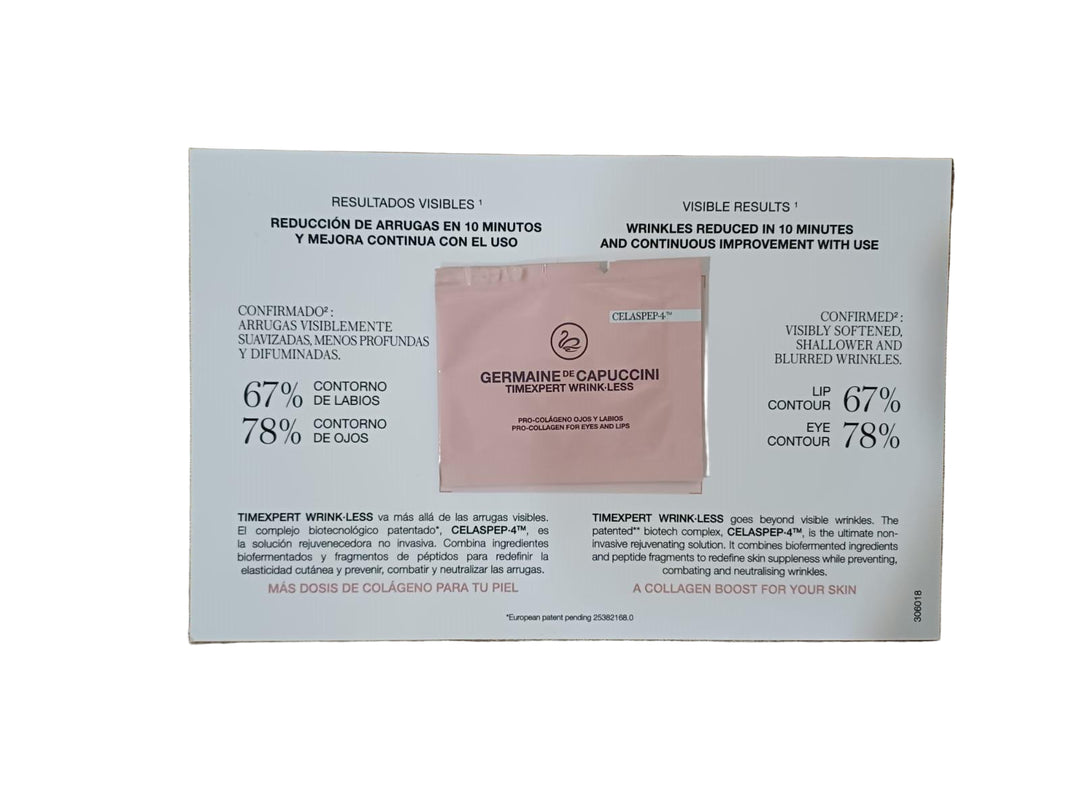 Tester Brosura Crema de Fata cu Colagen pentru Ochi si Buze - Timexpert Wrink-Less Pro-Collagen For Eyes and Lips Cream 1ml - FOC Germaine de Capuccini