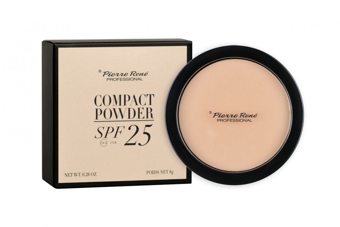 Pudra Compacta - Compact Powder SPF 25 Cream Nr. 01  8gr - Pierre Rene - HNIcosmetice.ro