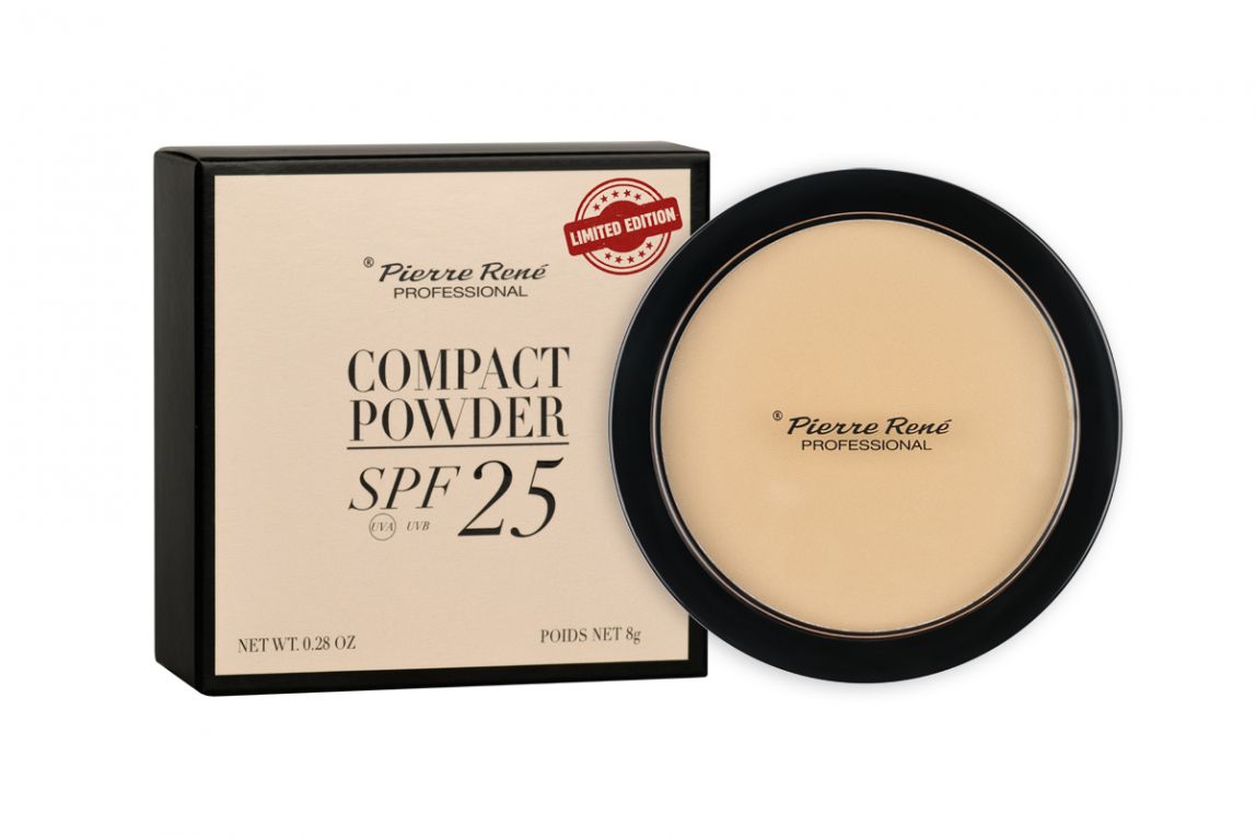 Pudra Compacta - Compact Powder SPF 25 Warm Ivory Nr. 102  8gr - Pierre Rene - HNIcosmetice.ro