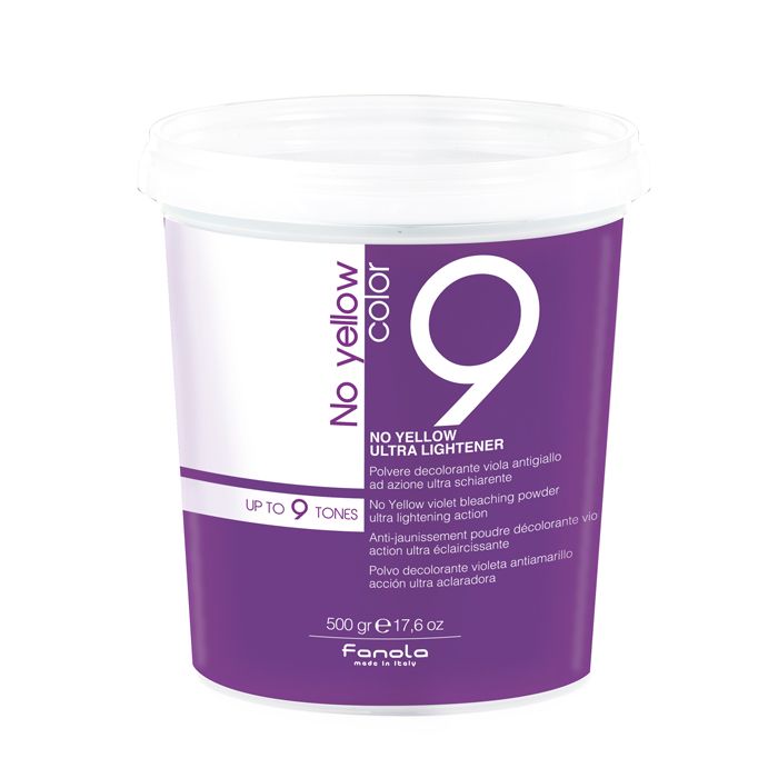 Pudra Decoloranta 9 Tonuri cu Efect Anti-Galben - No Yellow 9 Tones Violet Bleaching Powder 500gr - Fanola - HNIcosmetice.ro